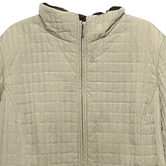 White Stag Womens Quilted Jacket 3XL Beige Coastal Grandma Minimalist Neutrals - Picture 2 of 7